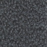 Miyuki rocailles kralen 11/0 - Matted transparent grey 11-152F